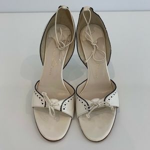 ALEXANDRA NEEL IVORY BLACK LEATHER SHOES SIZE 7.5